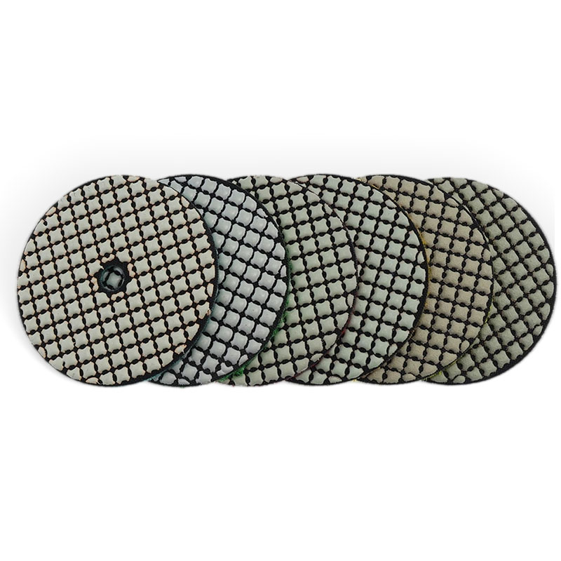 4 inch velcro polish pads for angle grinder stone polishing