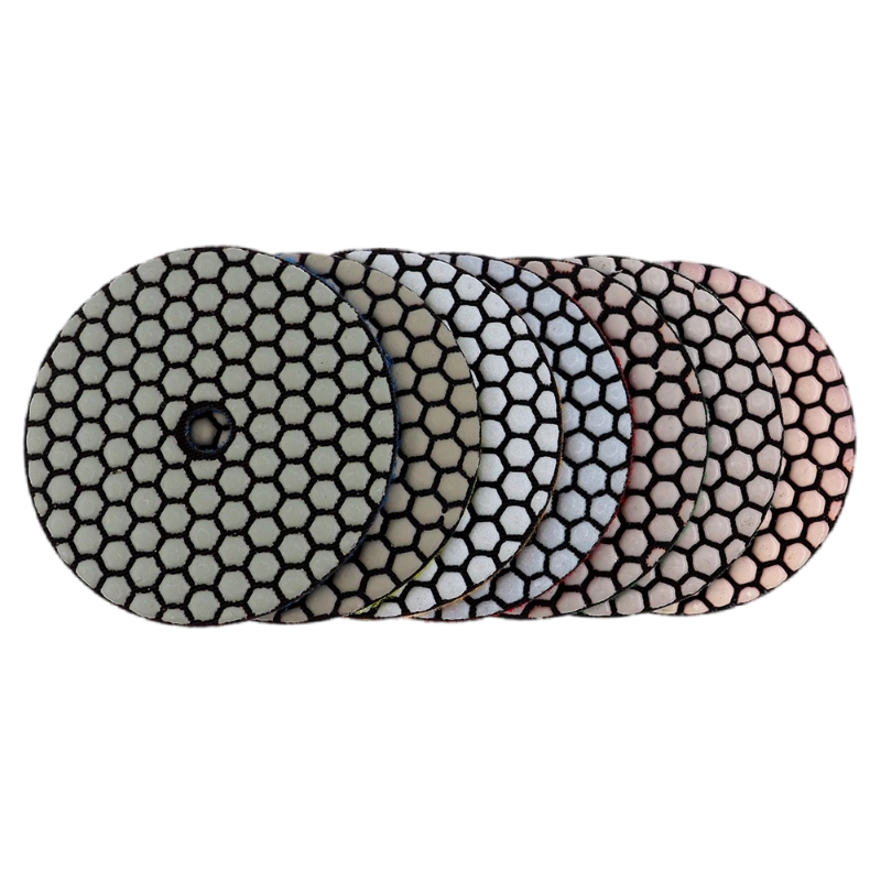 Professional 7 step dry polishing pad for quartz edge finishing